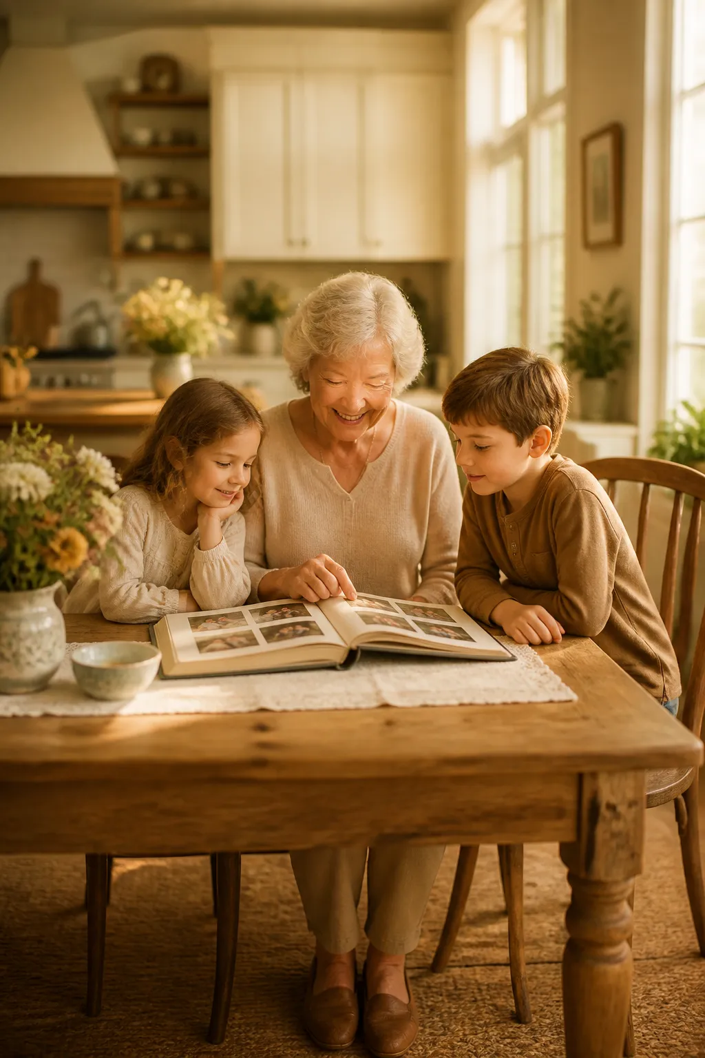 Grandmother creating a financial legacy with her grandchildren
